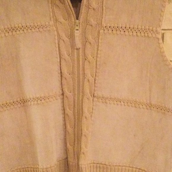 Leather Vest Camel Color Vest Large New With Tag - Picture 7 of 7